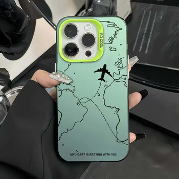 Travel Inspiration Aircraft Route Design Θήκη τηλεφώνου TPU για iPhone 16 15 14 13 12 11 Pro Max XR XS MAX 7 8 PLUS MINI Y2K Cover ﻿