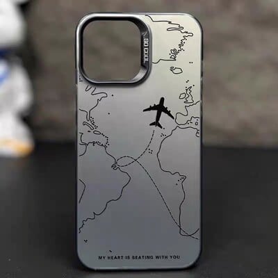 Travel Inspiration Aircraft Route Design Θήκη τηλεφώνου TPU για iPhone 16 15 14 13 12 11 Pro Max XR XS MAX 7 8 PLUS MINI Y2K Cover ﻿