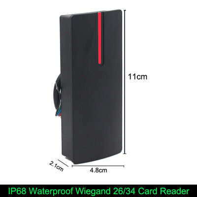 IP68 Водоустойчив Wiegand 26 изход 125Khz/13.56Khz RFID четец на безконтактни карти Подчинен четец за контрол на достъпа UP002