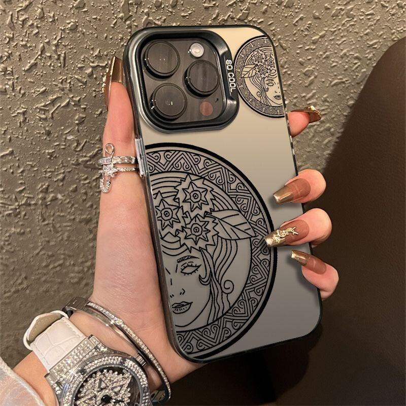 Polucrtana face color Collision europska nišna telefonska torbica za iPhone 16 15 14 13 12 11 Pro Max XR XS MAX 7 8 PLUS MINI Y2K maska