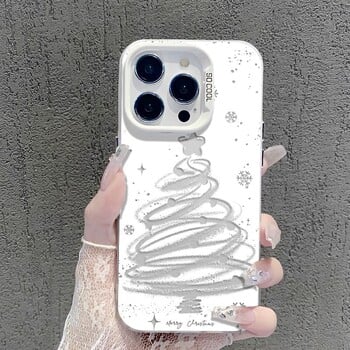 Θήκη τηλεφώνου INS Christmas Tree για iPhone 16 15 14 13 12 11 Pro Max XR XS MAX 7 8 PLUS MINI Y2K Ακρυλικό κάλυμμα σιλικόνης