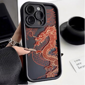 Θήκη τηλεφώνου Hot East Dragon Silicone για iPhone 16 11 12 13 14 15 Pro Max 7 8 Plus X XR XS MAX Mini Boy INS Fashion Θήκες τηλεφώνου