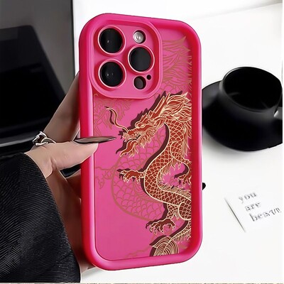Θήκη τηλεφώνου Hot East Dragon Silicone για iPhone 16 11 12 13 14 15 Pro Max 7 8 Plus X XR XS MAX Mini Boy INS Fashion Θήκες τηλεφώνου