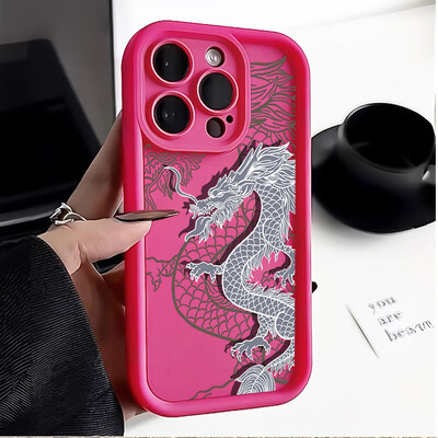 Θήκη τηλεφώνου Hot East Dragon Silicone για iPhone 16 11 12 13 14 15 Pro Max 7 8 Plus X XR XS MAX Mini Boy INS Fashion Θήκες τηλεφώνου