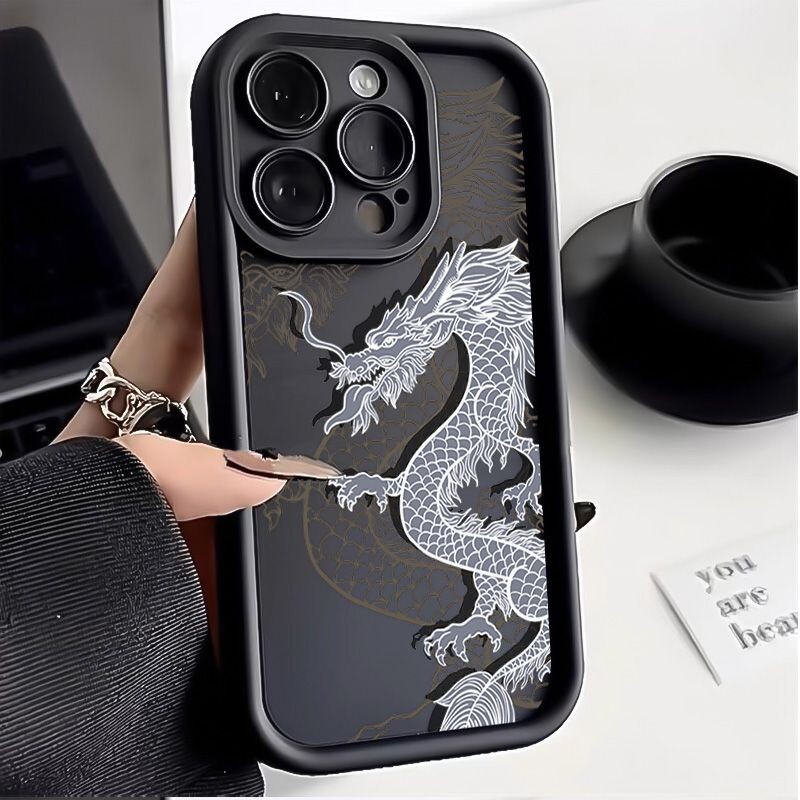 Hot East Dragon silikonska maska za telefon za iPhone 16 11 12 13 14 15 Pro Max 7 8 Plus X XR XS MAX Mini Boy INS modne telefonske maske