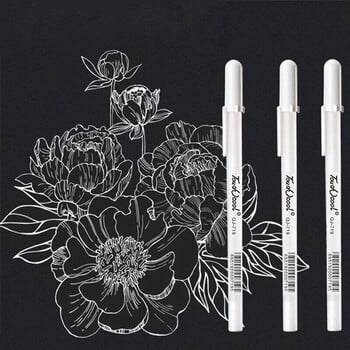 3/5pcs/10pcs Σετ 0,8mm Highlight Marker Pen White Ink Gel Pen for Drawing Art Supply Sketch Paint Pen