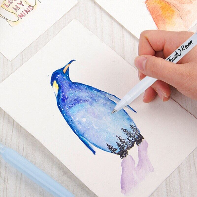 3/5 komada/10 komada Set 0,8 mm Highlight marker gel olovka s bijelom tintom za crtanje Potrepština za crtanje Olovka za crtanje