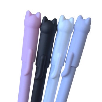 4/8/12 τμχ Creative Cat Erasable Gel Pens Set 0,5mm Πλενόμενη λαβή Magical Blue/Black Ink Erasable Refills Rod Writing Stationer