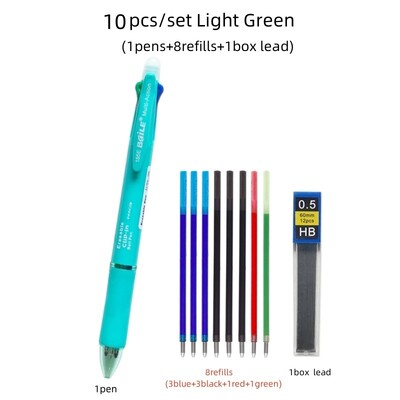 5 u 1 višebojna gel olovka s izmjenjivim punjenjem za olovku u 4 boje 1 automatska olovka za olovku Pribor za pisanje u školi