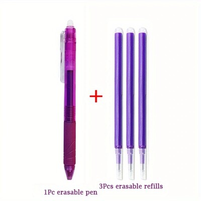 4 kom/set 0,7 mm set čarobnih gel olovki s izbrisivim punjenjem, 8 boja, štapić s gel tintom za dopunu, pisaći pribor, olovke na uvlačenje, perive šipke s drškom