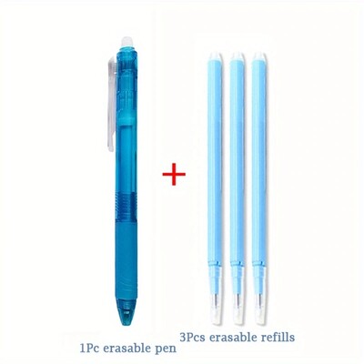 4 kom/set 0,7 mm set čarobnih gel olovki s izbrisivim punjenjem, 8 boja, štapić s gel tintom za dopunu, pisaći pribor, olovke na uvlačenje, perive šipke s drškom