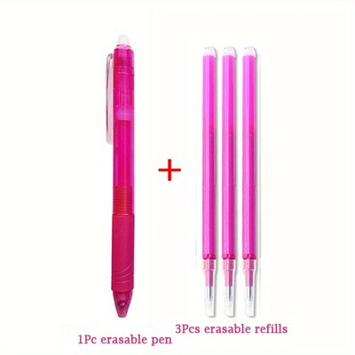 4 kom/set 0,7 mm set čarobnih gel olovki s izbrisivim punjenjem, 8 boja, štapić s gel tintom za dopunu, pisaći pribor, olovke na uvlačenje, perive šipke s drškom