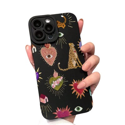 Telefonska maska s uzorkom leoparda kompatibilna s iPhone 11/12/13/14/15/16 Pro Max/XR/XS/12 13 Mini 7 8 14 15 16 Plus SE poklon