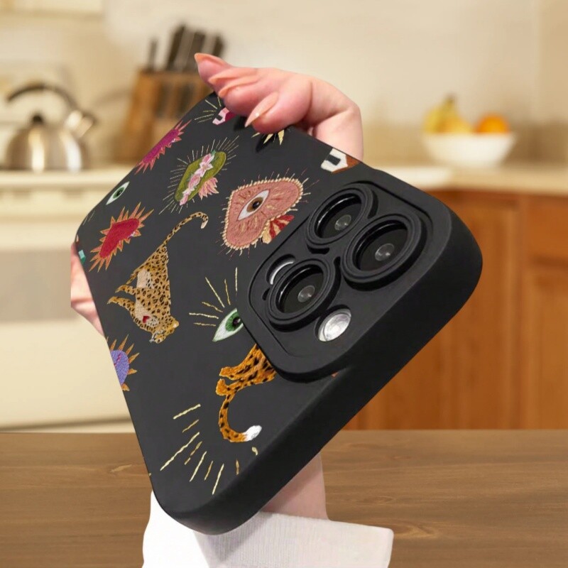 Telefonska maska s uzorkom leoparda kompatibilna s iPhone 11/12/13/14/15/16 Pro Max/XR/XS/12 13 Mini 7 8 14 15 16 Plus SE poklon