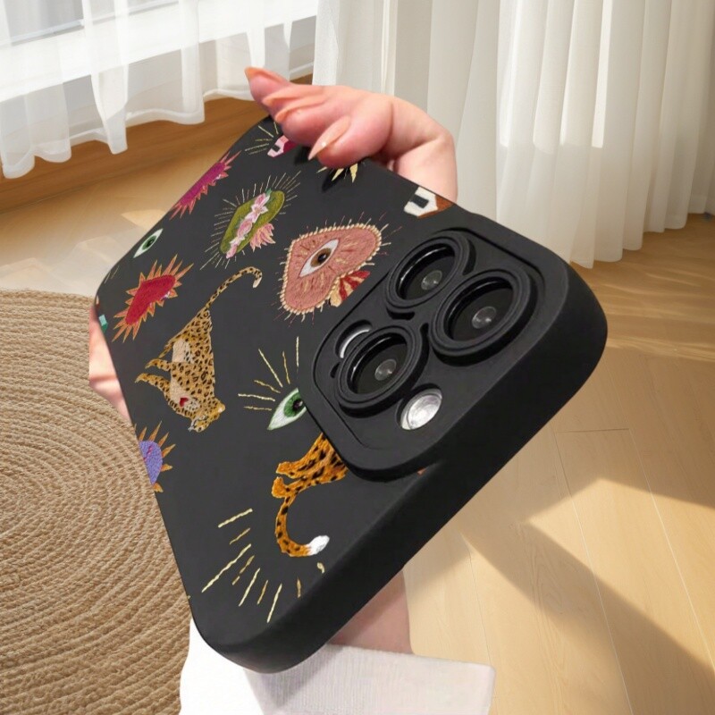 Telefonska maska s uzorkom leoparda kompatibilna s iPhone 11/12/13/14/15/16 Pro Max/XR/XS/12 13 Mini 7 8 14 15 16 Plus SE poklon