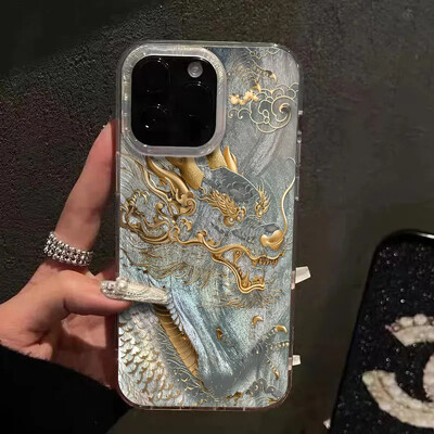 Луксозна мода на East Dragon за iPhone 16 15 14 13 12 11 Pro XR XS Max 7 8 Plus ShockCoveroof Anti-Drop Phone Y2k INS Cover