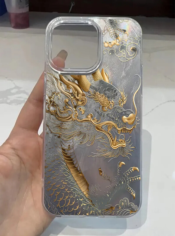 Luksuzni East Dragon Fashion za iPhone 16 15 14 13 12 11 Pro XR XS Max 7 8 Plus ShockCoveroof Anti-Drop Phone Y2k INS poklopac