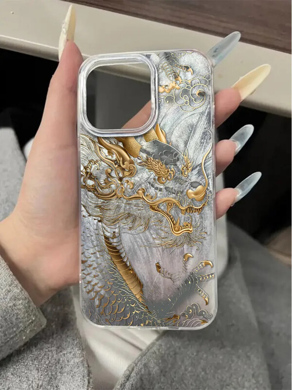 Luksuzni East Dragon Fashion za iPhone 16 15 14 13 12 11 Pro XR XS Max 7 8 Plus ShockCoveroof Anti-Drop Phone Y2k INS poklopac