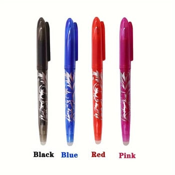 8/4 τεμ. Erasable Gel Pen Multi-Color0,5mm Tip Ζωγραφική Γράψιμο Σχέδιο Σχολείο Μαύρο Μπλε Κόκκινο Ροζ Πορτοκαλί Πράσινο Μωβ Ανοιχτό Μπλε