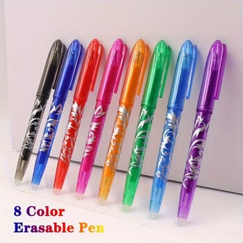 8/4 τεμ. Erasable Gel Pen Multi-Color0,5mm Tip Ζωγραφική Γράψιμο Σχέδιο Σχολείο Μαύρο Μπλε Κόκκινο Ροζ Πορτοκαλί Πράσινο Μωβ Ανοιχτό Μπλε