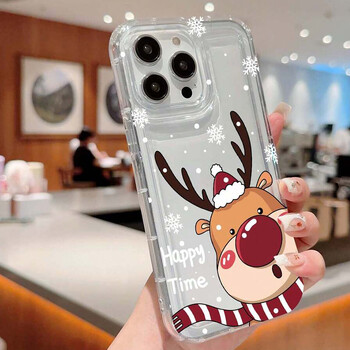 Θήκη για iPhone 16 Θήκη iPhone 15 Pro Max Santa Claus Elk Snowman Χριστουγεννιάτικη θήκη για iPhone 14 13 12 11 XS X XR 7 8 Plus Κάλυμμα