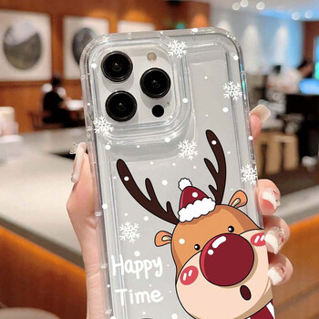 Θήκη για iPhone 16 Θήκη iPhone 15 Pro Max Santa Claus Elk Snowman Χριστουγεννιάτικη θήκη για iPhone 14 13 12 11 XS X XR 7 8 Plus Κάλυμμα