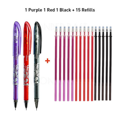 Set 0,5 mm brisivih gel olovaka, 6 boja tinte, vruće nestajuće gel olovke za pisanje, punjenja za uredski pribor za učenike