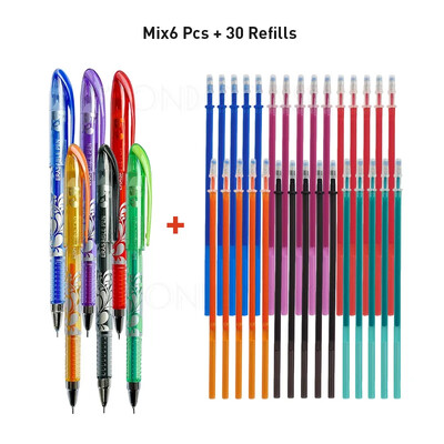 Set 0,5 mm brisivih gel olovaka, 6 boja tinte, vruće nestajuće gel olovke za pisanje, punjenja za uredski pribor za učenike