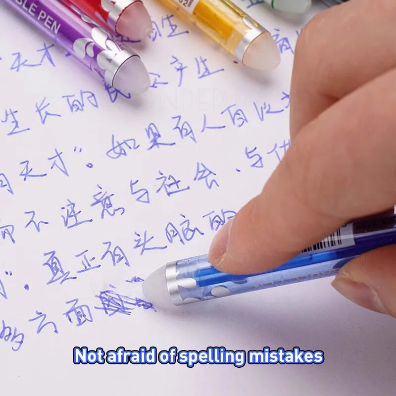 Set 0,5 mm brisivih gel olovaka, 6 boja tinte, vruće nestajuće gel olovke za pisanje, punjenja za uredski pribor za učenike