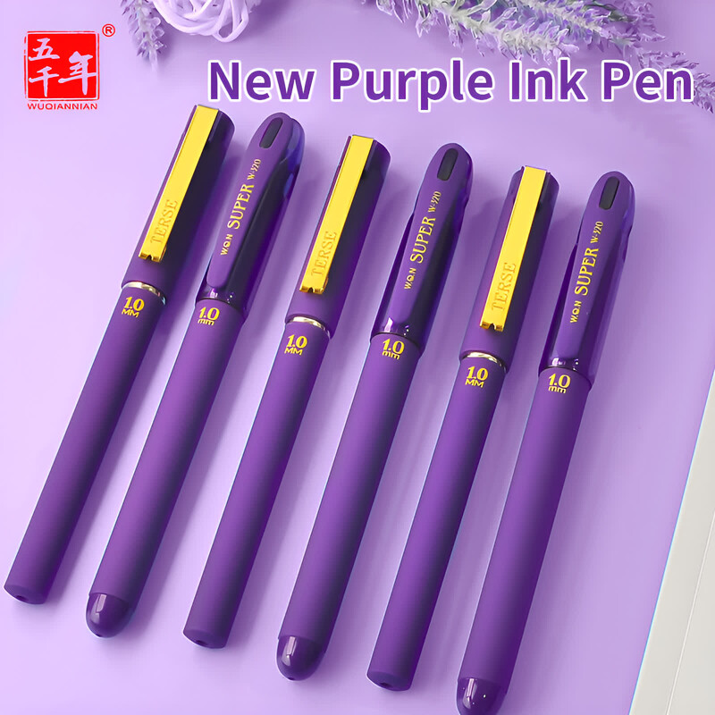 3 бр. Лилави, зелени и жълти комплекти гел химикалки с мастило, 1,0 мм, голям капацитет, естетични канцеларски материали, евтини неща за училищни предмети