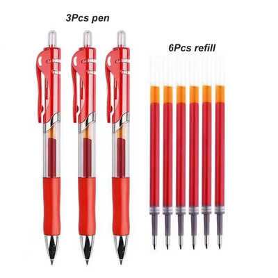 5 kom/komplet Crna neutralna olovka Studentski ispit Uredski potpis Plava Crvena olovka Slatka tiskanica Gel olovka