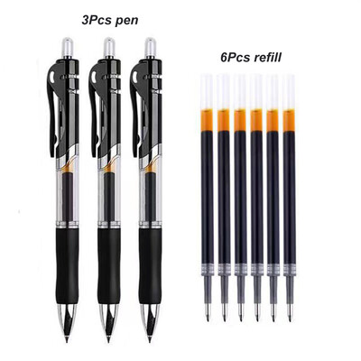 5 kom/komplet Crna neutralna olovka Studentski ispit Uredski potpis Plava Crvena olovka Slatka tiskanica Gel olovka