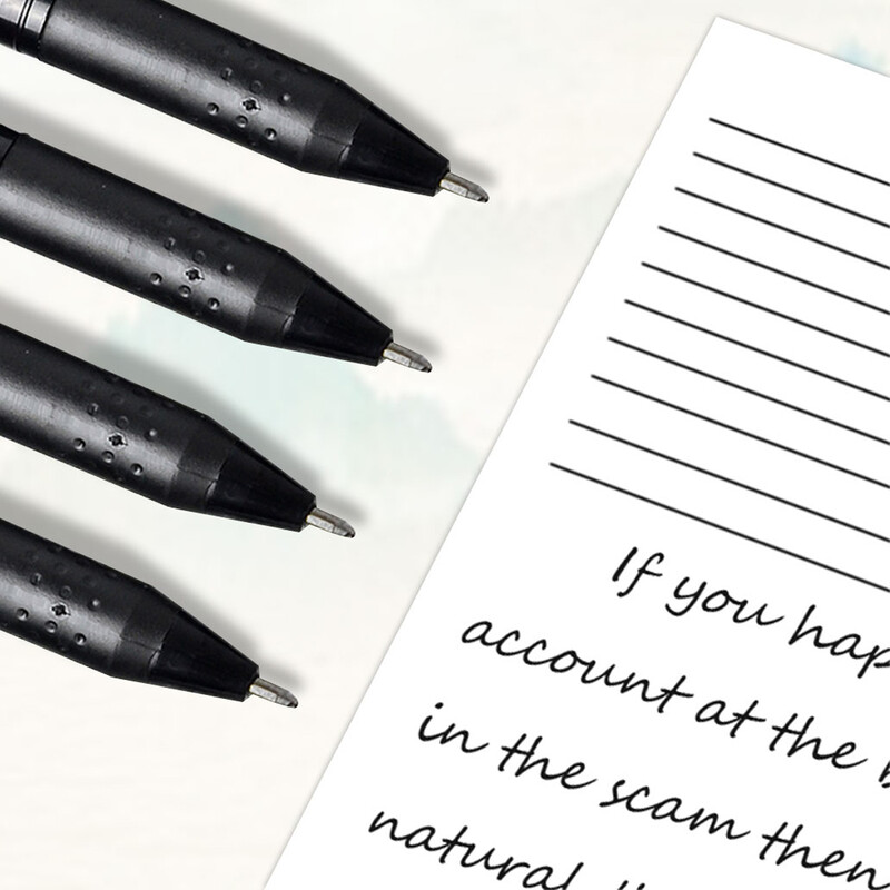 Прибиращи се гел химикалки, черно мастило, 1,0 мм, средна точка, химикалка с подпис, гладко писане, офис ученически пособия