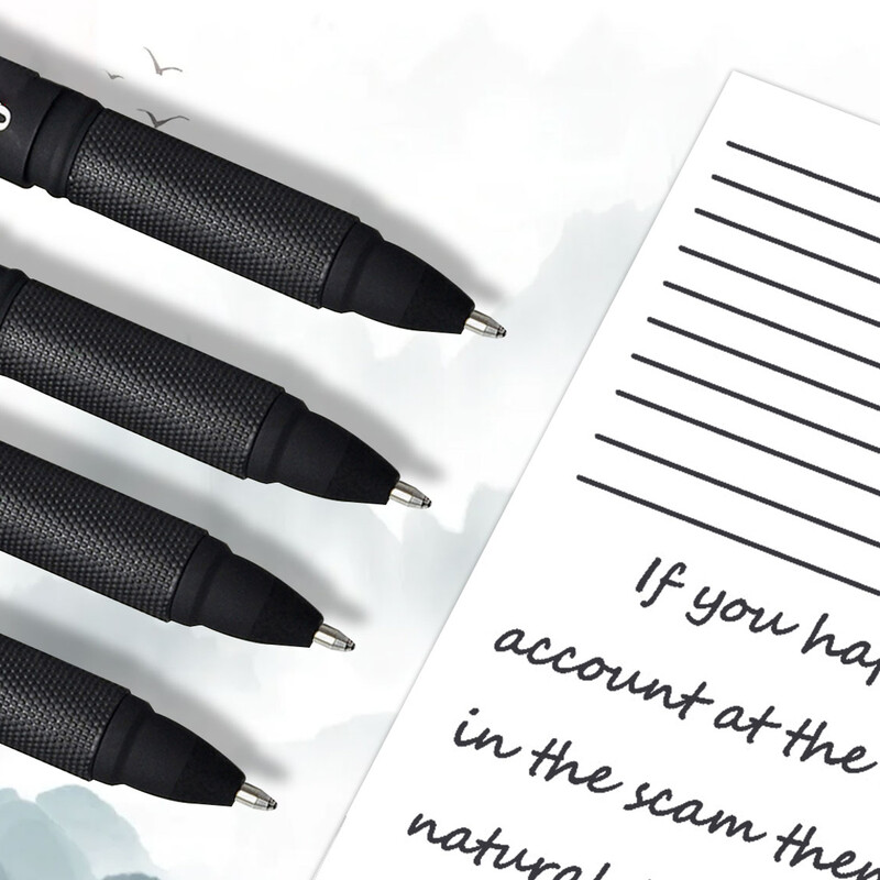 Прибиращи се гел химикалки, черно мастило, 1,0 мм, средна точка, химикалка с подпис, гладко писане, офис ученически пособия