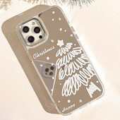 Θήκη τηλεφώνου Mirror White Christmas Tree για iPhone 16 15 14 13 12 11 Pro Max XR XS MAX 7 8 PLUS Αντικραδασμικό κάλυμμα μαλακής σιλικόνης