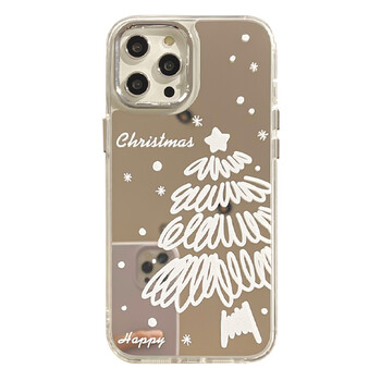 Θήκη τηλεφώνου Mirror White Christmas Tree για iPhone 16 15 14 13 12 11 Pro Max XR XS MAX 7 8 PLUS Αντικραδασμικό κάλυμμα μαλακής σιλικόνης