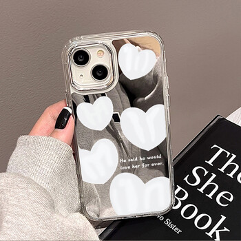 Θήκη τηλεφώνου Aesthetic Art Letters Make up Mirror για iPhone 13 16 Pro Max 11 12 14 15 XR X XS Max Θήκη σκληρής προστασίας πίσω κάλυμμα