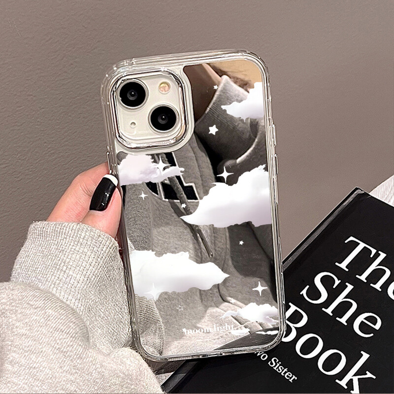 Калъф за телефон с естетично изкуство, грим и огледало за iPhone 13 16 Pro Max 11 12 14 15 XR X XS Max Калъф, твърд защитен заден капак