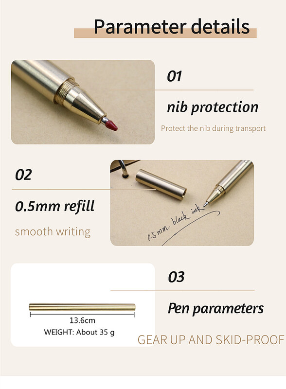 Prilagođeni izrezbareni tekst Visokokvalitetni čisti bakarno zlato Roler kemijska olovka 0,5 mm plavo crna gel olovka Poklon olovka za studente zaposlenika