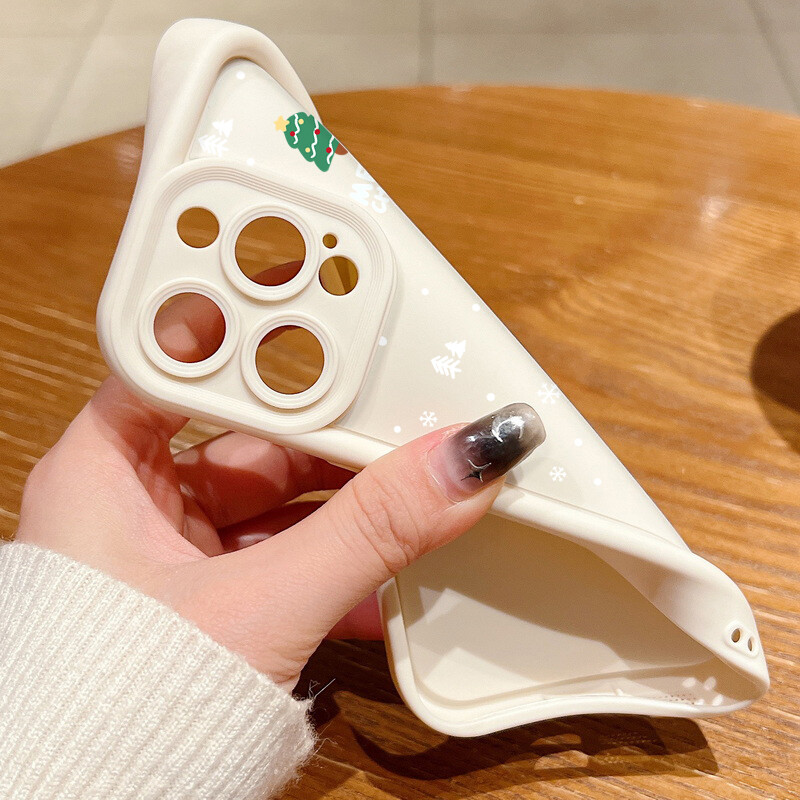 TPU maska s božićnim uzorkom za iPhone 16 15 Pro Max Plus 13 14 12 11 Pro Silikonska telefonska maska u boji slatkiša Soft Shell otporna na udarce