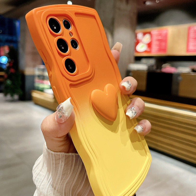 Love Heart Gradient narukvica za Samsung Galaxy S24 Ultra S23 S21 S20 FE S22 Plus Note 20 A55 A535 A25 A15 5G A05s A05