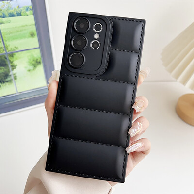 Θήκη Soft Down Jacket For Samsung Galaxy S23 S24 Ultra S22 S21 FE S20 A50 A51 A52 A53 A54 A55 A32 Note 20 Ultra Candy Color Case