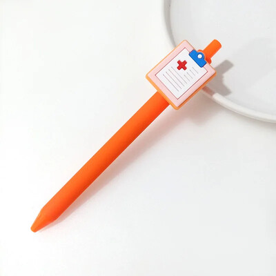 Медицинска сестра Доктор Гелови химикалки 0,5 мм Писаща писалка с черно мастило Сладък анимационен орнамент Прибиращи се Гелови химикалки Болнични консумативи
