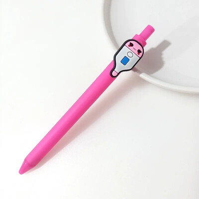 Медицинска сестра Доктор Гелови химикалки 0,5 мм Писаща писалка с черно мастило Сладък анимационен орнамент Прибиращи се Гелови химикалки Болнични консумативи