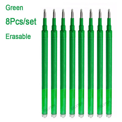 4 buc/set 0,7 mm stilou gel șters, mâner retractabil, birou, școală, papetărie, albastru, negru, roșu, cartuș de cerneală, tije de reumplere