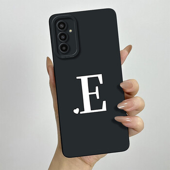 Για Samsung F13 Case Galaxy M13 4G Cute Initial Letters Πλήρης προστασία Θήκη τηλεφώνου SM-M136B Πίσω κάλυμμα από μαλακή σιλικόνη με προστασία από τους κραδασμούς