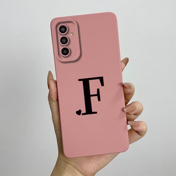 Για Samsung F13 Case Galaxy M13 4G Cute Initial Letters Πλήρης προστασία Θήκη τηλεφώνου SM-M136B Πίσω κάλυμμα από μαλακή σιλικόνη με προστασία από τους κραδασμούς