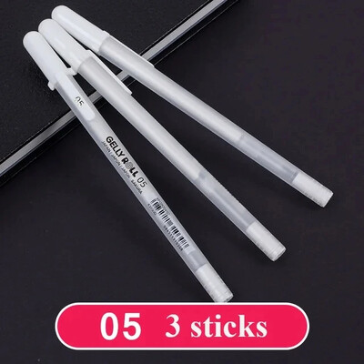 Sakura 3vnt rinkinys Gelly Roll Classic Highlight Pen gelio rašalo rašikliai Ryškiai baltas rašiklis Sketch Marker Auksinis sidabrinis paryškinimas