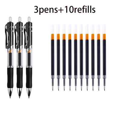 Set zamjenjivih gel olovki od 25 komada 0,5 mm crna/crvena/plava kemijska olovka velikog kapaciteta Drška za punjenje Štap Školski uredski pribor Posao