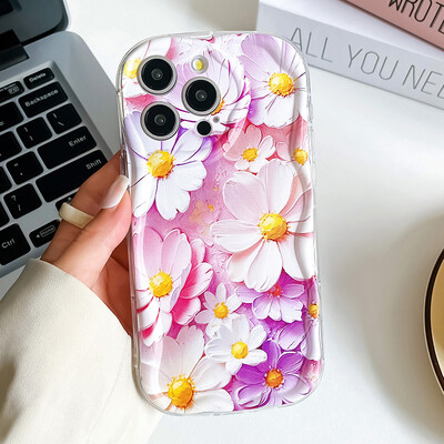 Калъф за телефон Wrst Chain за Samsung S24 S23 S22 S21 S20 FE Plus Ultra A10S 20S 11 02 03 04 05S Калъф с цвете Меко TPU покритие